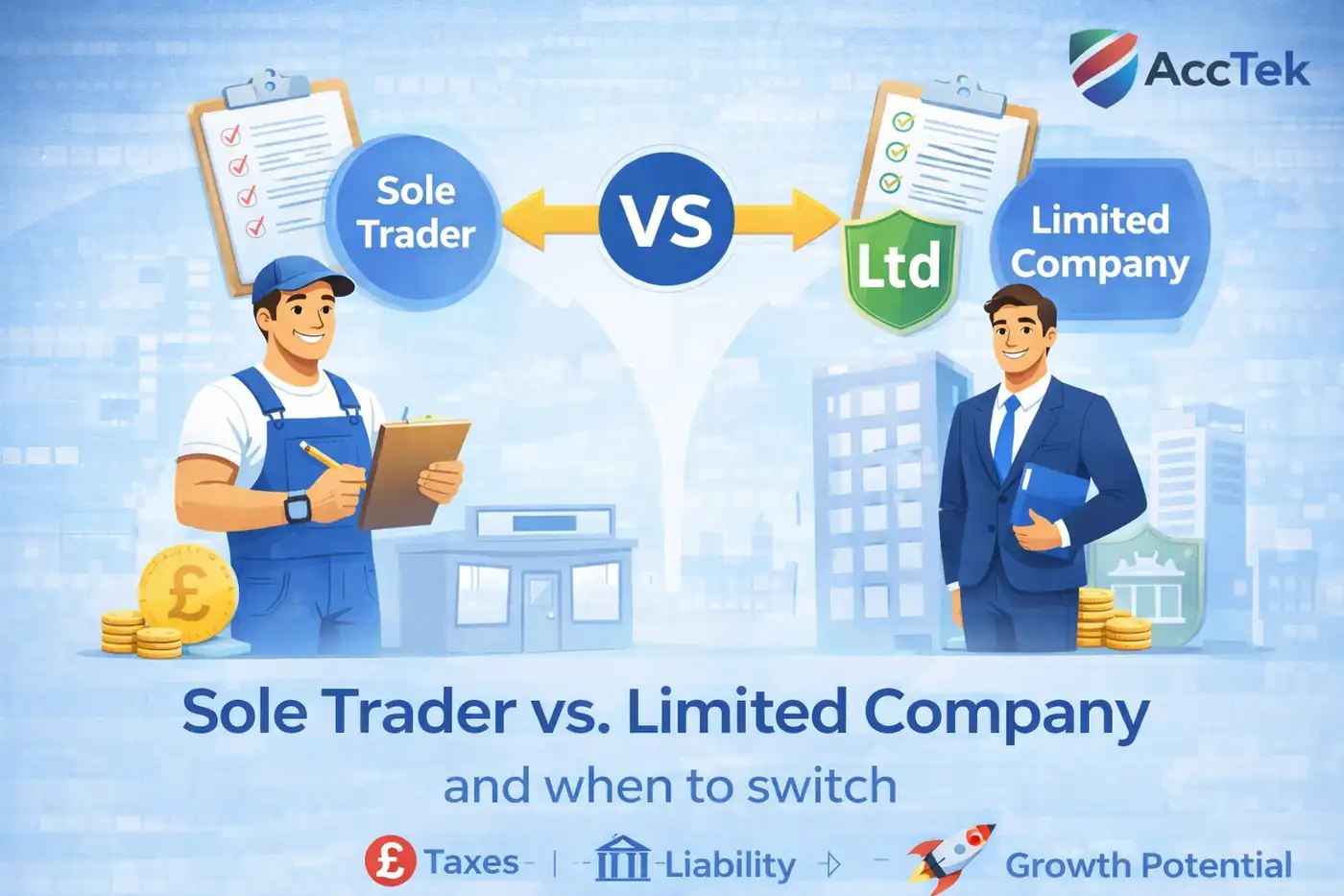 Sole trader vs limited company — which business structure pays less tax