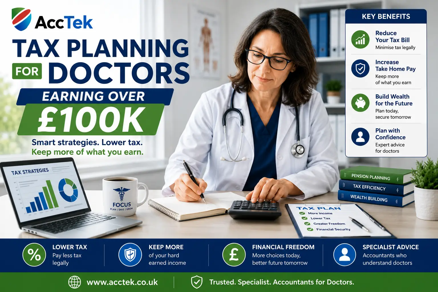 Tax planning strategies for UK doctors earning over £100k