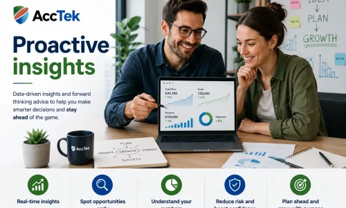 Proactive Insights for Growing Businesses | AccTek business growth dashboards and proactive financial insights with AccTek
